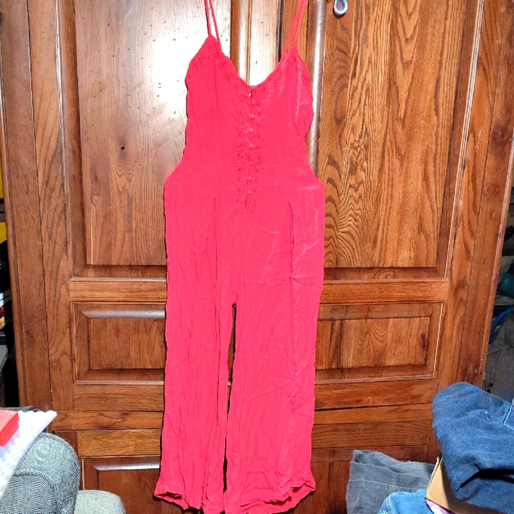 Free People Red Women's Jumpsuit Romper Small